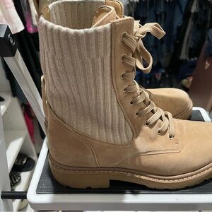 Sam Edelman Tan Combat & Moto Boots